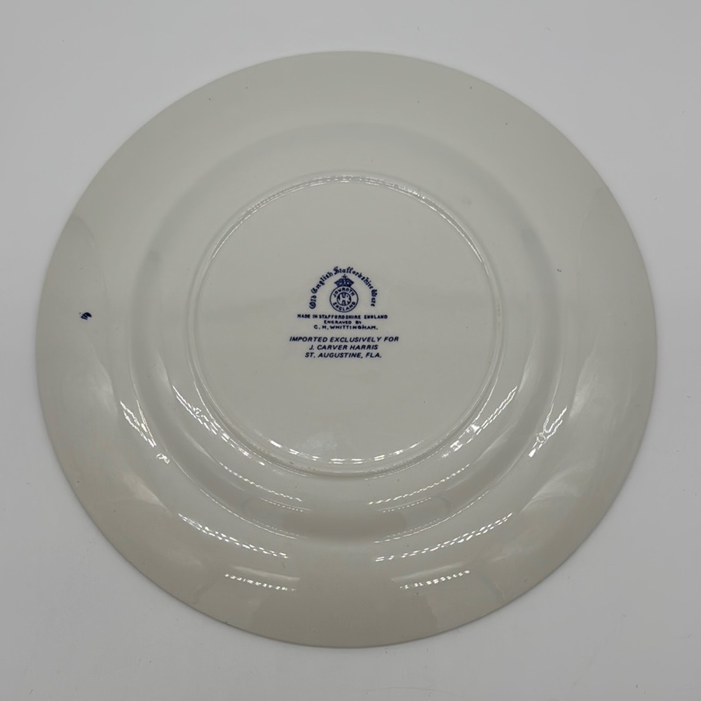 Vintage English Staffordshire Ware Oldest House In Florida St.Augustine Plate - Picture 4 of 5